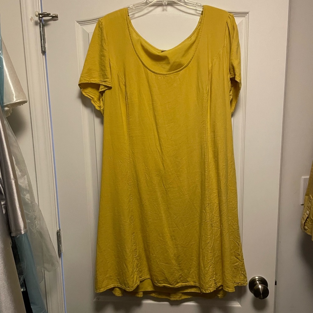 Old Navy Yellow Fit and Flair Dress Size 20